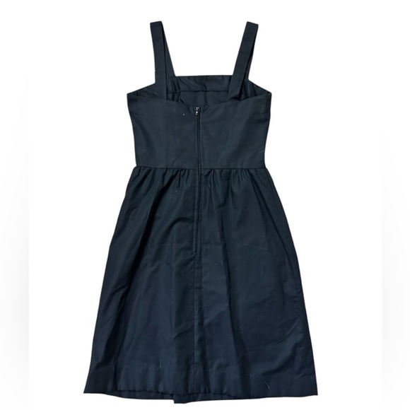 RARE CATHERINE CARR 70s VINTAGE Black Fit & Flare Red Flower Dress size 6 - Picture 6 of 9